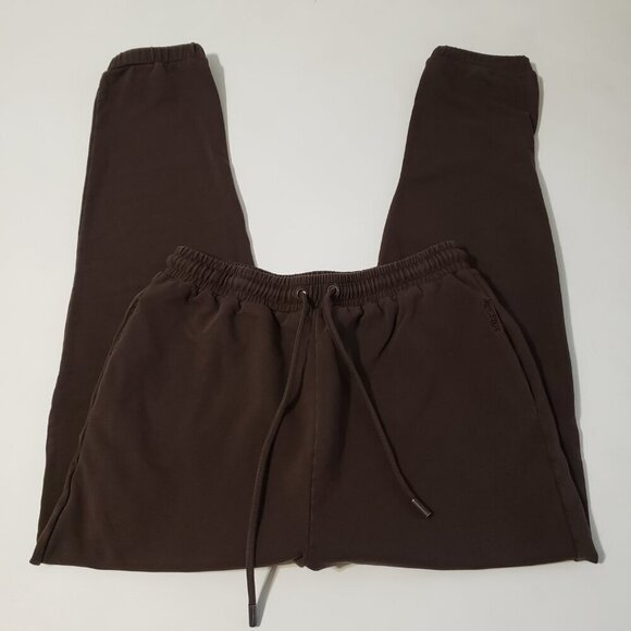 Meshki Brown High Waist Comfy Stretchy Sweatpants Medium - Picture 2 of 8